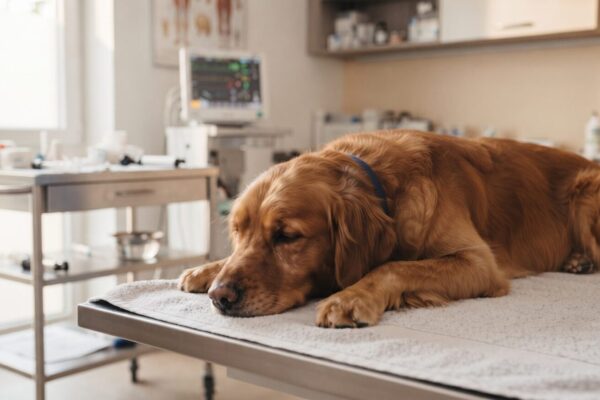 Hund erbricht